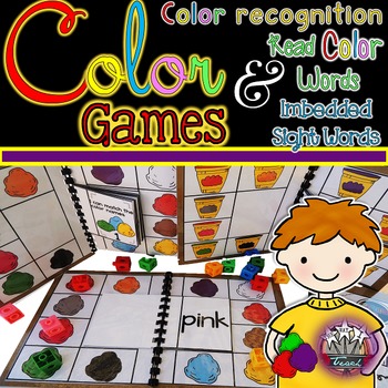 Color Words Color Word Games by The Way I Teach  TpT