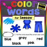 Color Words Digital Seesaw Activity (Colors & Color Words)