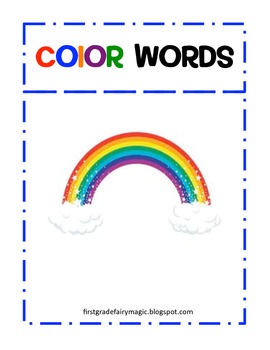 Preview of Color Words File Folder