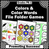 Color Words File Folder Games Special Education Kindergart