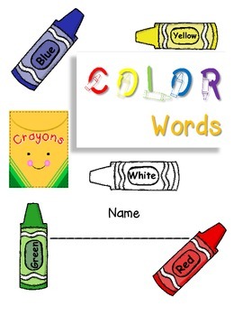 Preview of Color Words Journal or Work Book