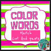 Color Words Matching Activity Printable with Digital Easel