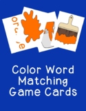 Color Words Matching Cards Games Activities PDF Printable 