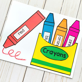 Color Words Pocket Chart Sentences & Crayon Craft | Back to School