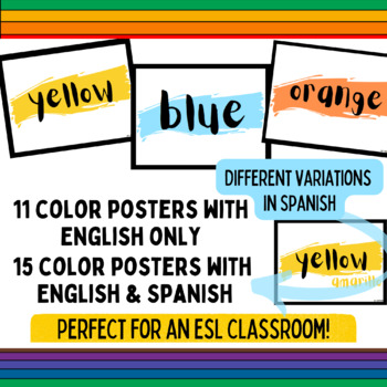 Color Words | Posters | Paint Swatch Themed | English | ESL by ...