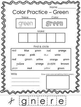 Red Blue Yellow Worksheet - best worksheet