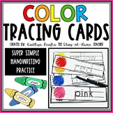 Color Words Tracing Cards | Write and Wipe Practice