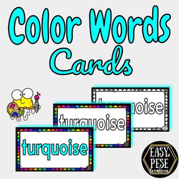 Preview of Color Words - Word Cards #polkadot #rainbow #spring
