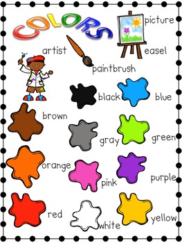 Color Words Word List and Word Wall Cards by Robynn Dr | Teachers Pay ...