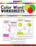 Color Words Worksheet Packet