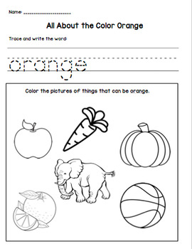 Color Words Worksheets - Link to all Colors by Mrs Walker Kindergarten