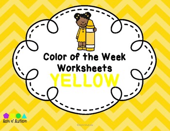 color yellow worksheets teaching resources teachers pay teachers