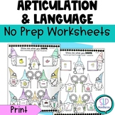 Color Worksheets for Articulation and Language  l Speech T