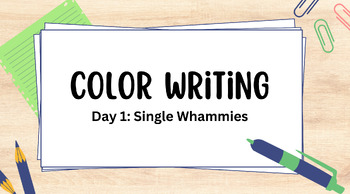 Preview of Color Writing- Adaptable for Any Age!