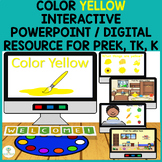 Color Yellow PowerPoint / Digital Resource for Preschool, 