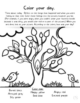 Color Your Day Worksheet by Charlaine Sevigny | TPT