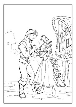 princess rapunzel coloring page