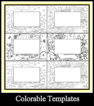 Preview of Color Your Own Borders for Word Walls, Site Words, ABC Cards, Numbers,