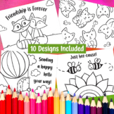 Color Your Own Postcards - Pen Pal Writing Activity