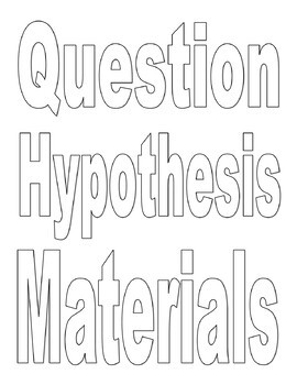 Preview of Color Your Own Science Fair Board Lables - 5 Different Fonts