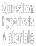 Color Your Own Science Fair Board Lables - 5 Different Fonts