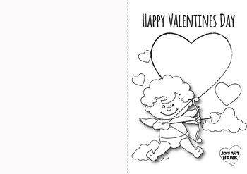 Preview of Valentine's Day Color Your Own Card!