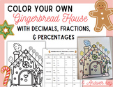 Color a Gingerbread House | Fractions, Decimals, & Percent