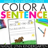 Color a Sentence Kindergarten Sentence Building and Writin
