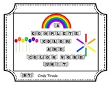 Color and Color Word Unit for Pre-k, TK, Kindergarten, and