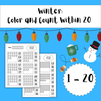 Preview of Color and Count Within 20: Winter