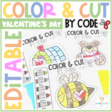 Color by Sight Word's Valentine's Day Printables | Editabl