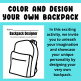 Color and Design Your Own Backpack