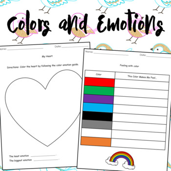 Color and Emotions Worksheets and Flashcards by Dressed in Sheets by ...