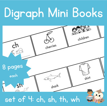 Preview of Digraph Mini Books Set (covers ch, sh, th, wh)