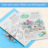 Color and Learn, Earthquakes, Printable Coloring Fact File