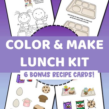 Preview of Color and Make Lunch Activity Pack