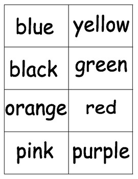 Color and Number Flashcards by Nicole Childs | TPT