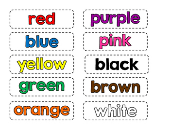 Preview of Color and Number Word Cards