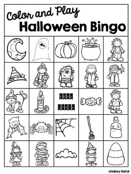 Color and Play Halloween Bingo by Lindsey Karol | TpT