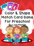 Color and Shape Match Card Game for Preschool