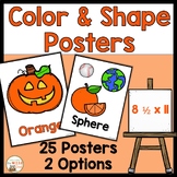Color and Shape Poster Set Classroom Decor Anchor Charts