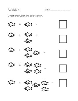 Color and add the fish by Jessica Lowmaster | TPT