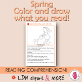 Color and draw what you read, a reading comprehension acti