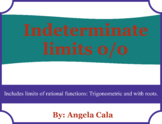 Color and solve indeterminated limits: Trigonometric and roots.