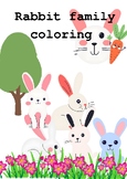 Color book rabbit family coloring