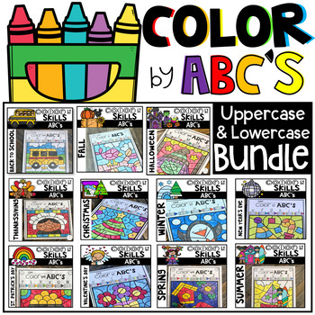Preview of Color by Code ABC's Season Bundle