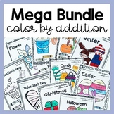 Color by Addition Worksheets Mega Bundle | Math Morning Work