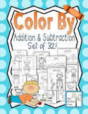 Color by Addition & Subtraction Color Pages K-1 set of 32!
