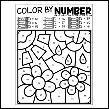 Color by Addition Worksheets to Color by Number Sums to 10 by Mindscape ...