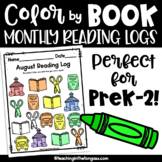 Monthly Reading Log Homework Coloring Page